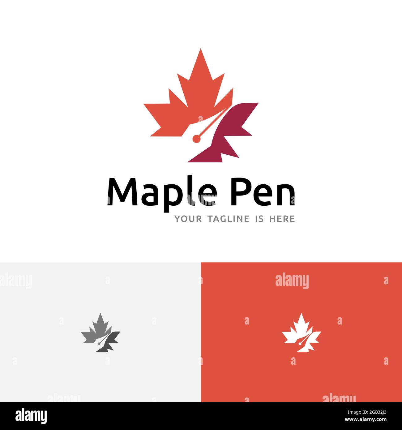Maple leaf logo hi-res stock photography and images - Alamy