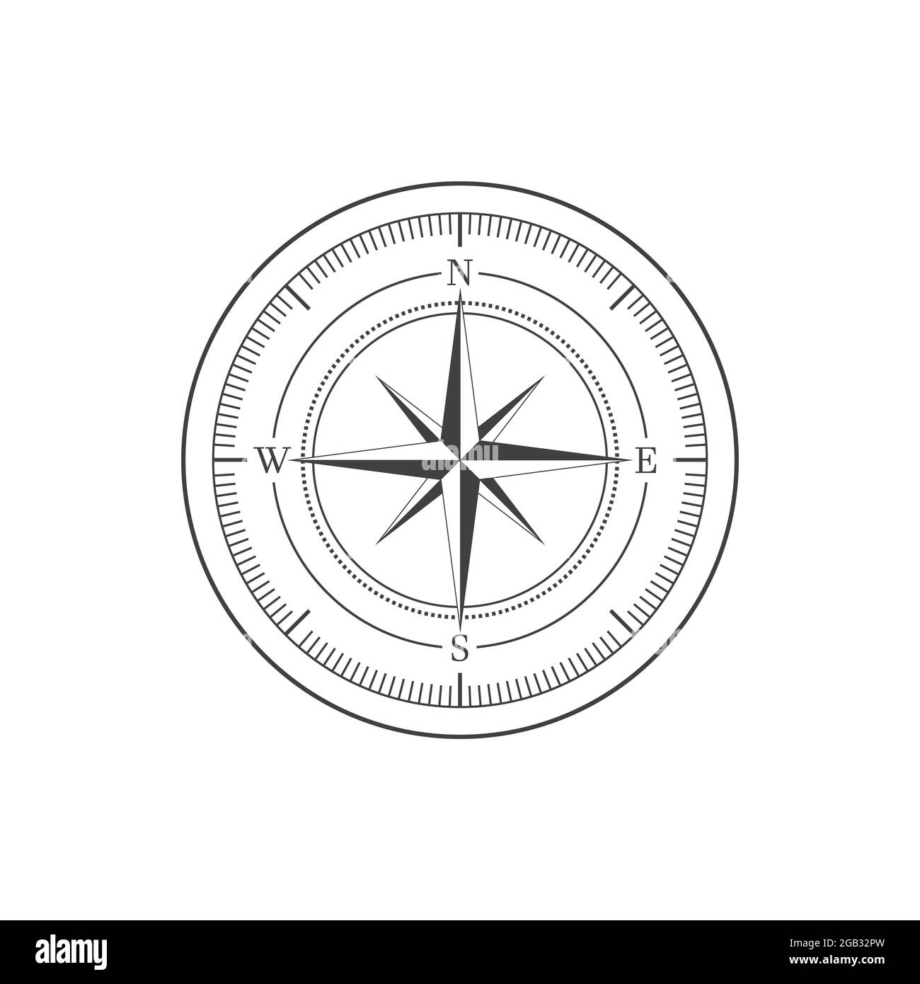 Compass vector icon illustration design Template Stock Vector