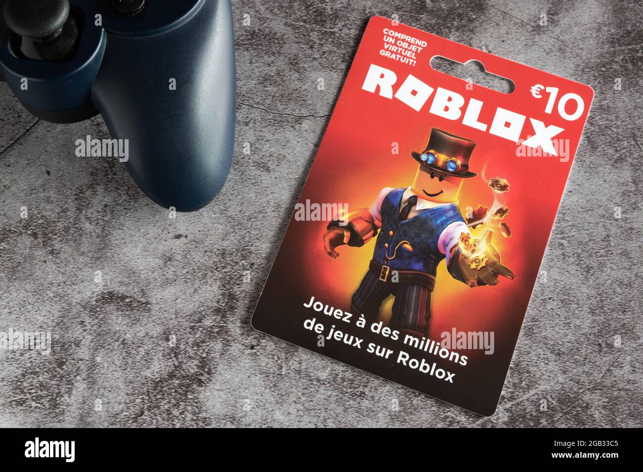 Roblox game gift card,Roblox is a multiplayer online video game Stock Photo  - Alamy