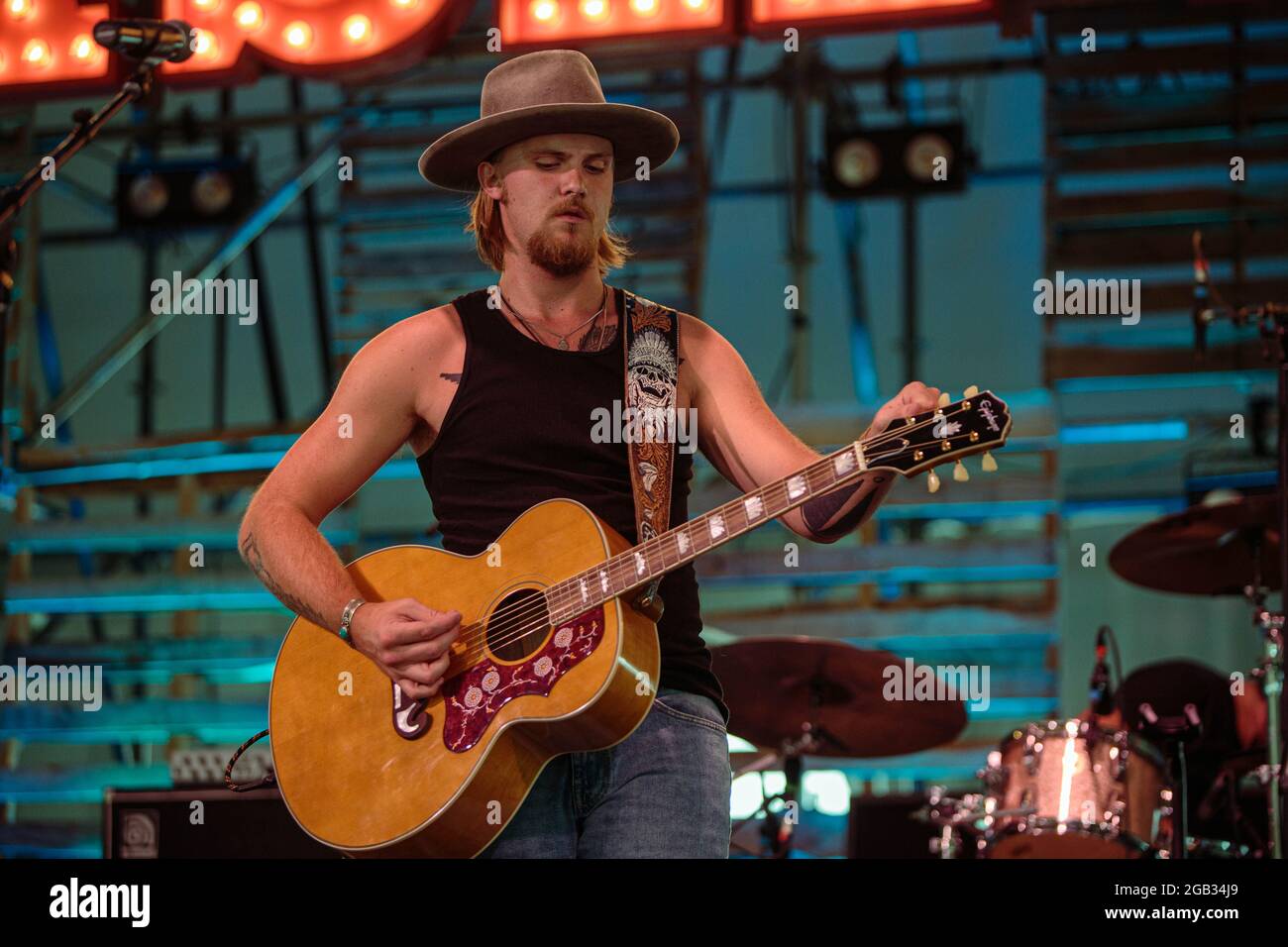 SInger Jackson Dean performs on the Next to Nashville Stage during day