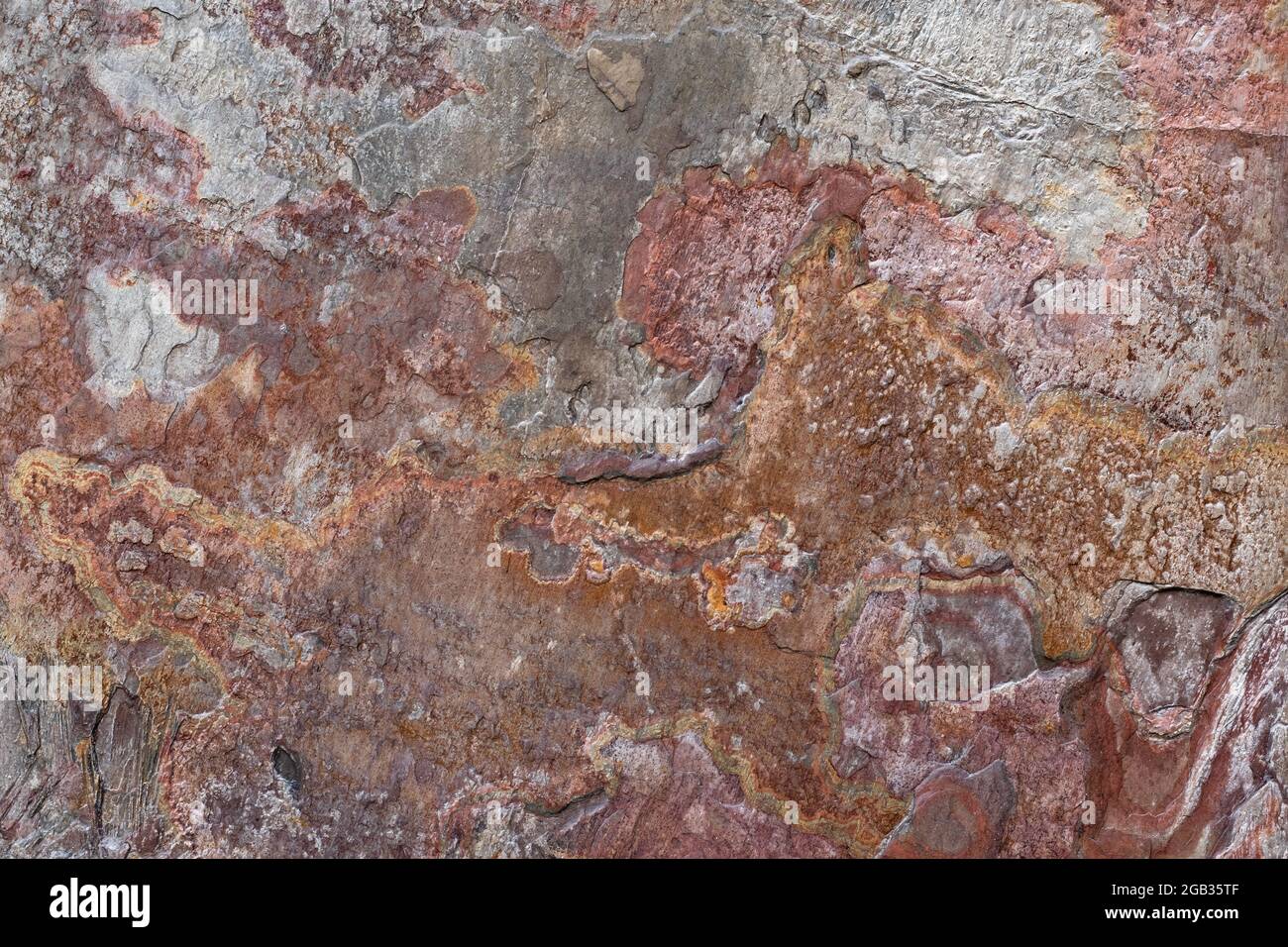 Texture of the brown wall. Grunge stone backdrop, abstract background, granite textures, old tile, decay, natural pattern, dirty wallpaper. Rusty surf Stock Photo