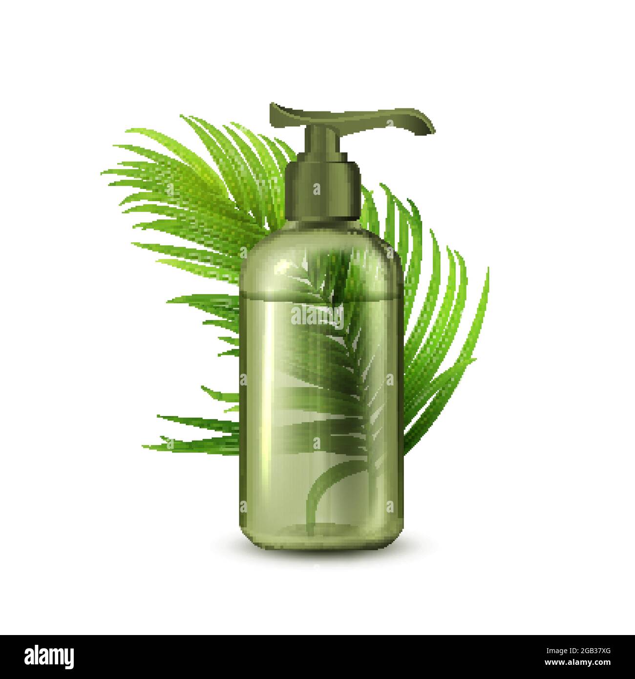 Liquid Soap Bottle With Pump And Branch Vector Stock Vector Image & Art ...