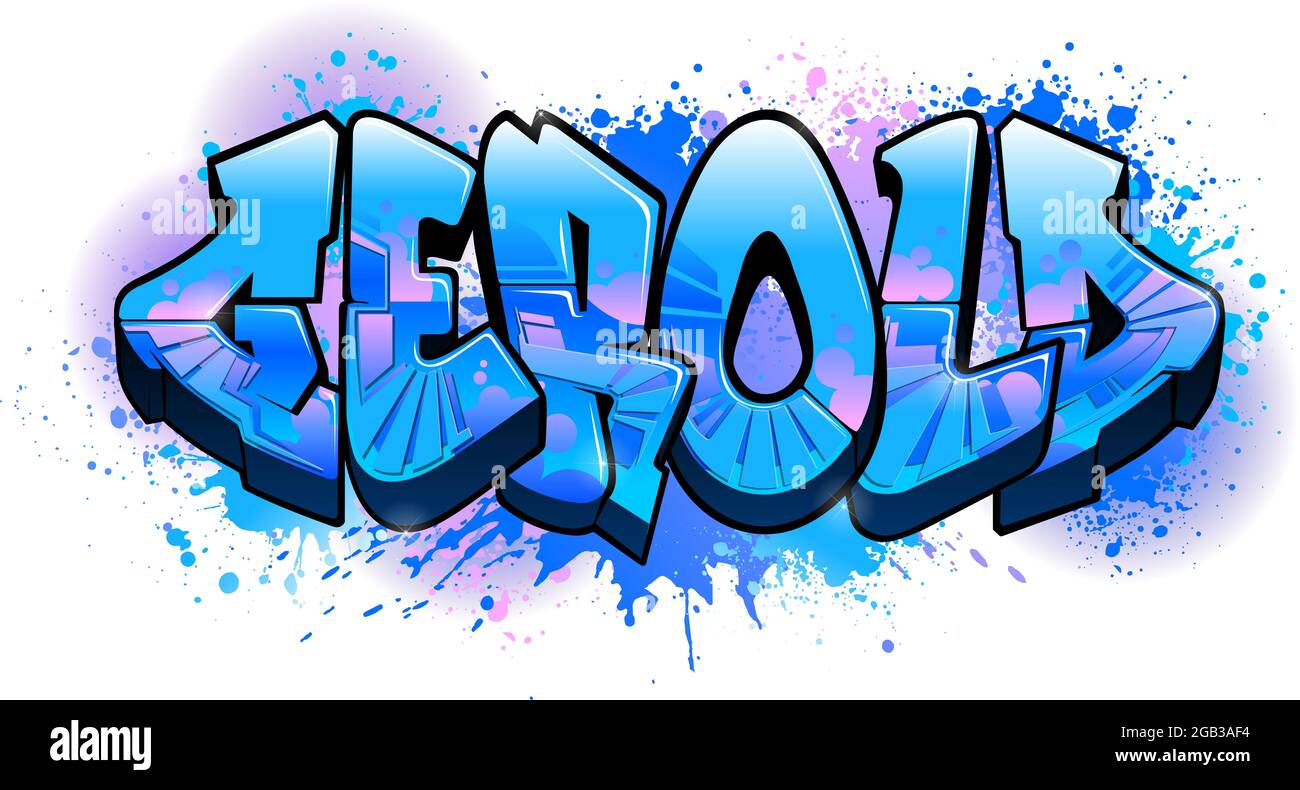 Graffiti styled Name Design - Gerold Cool legible graffiti art Stock Photo  - Alamy
