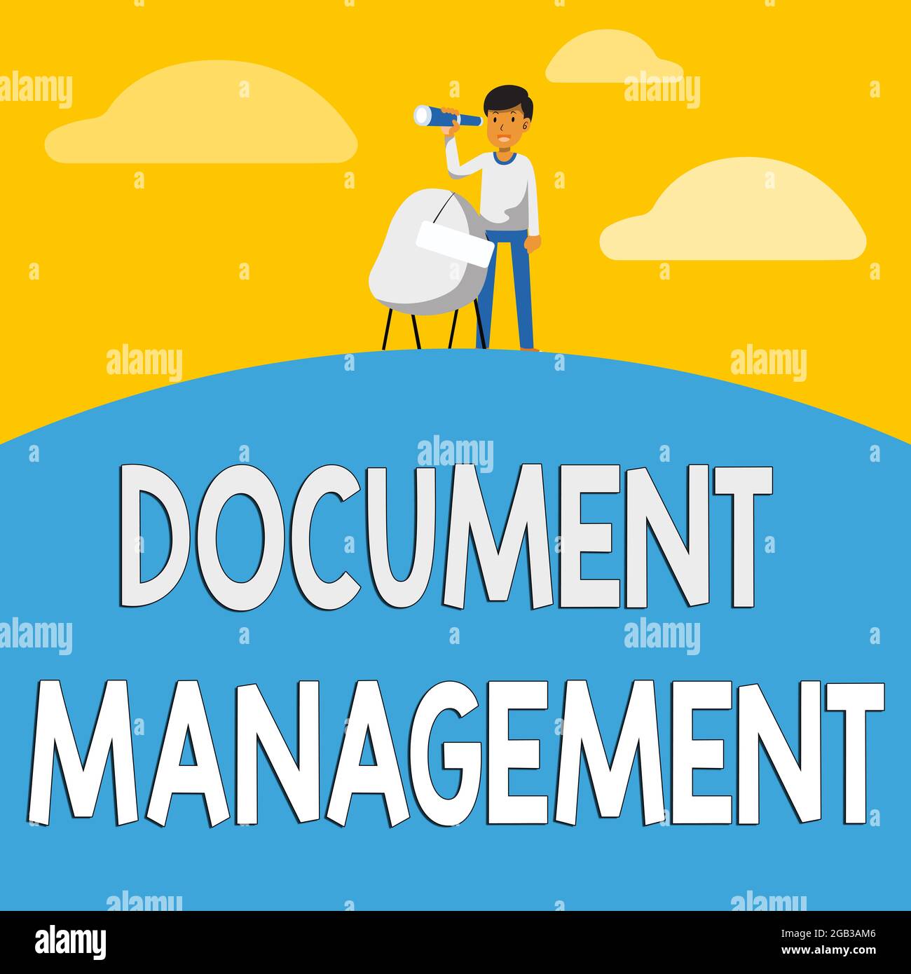 Conceptual display Document Management. Business approach Computerized