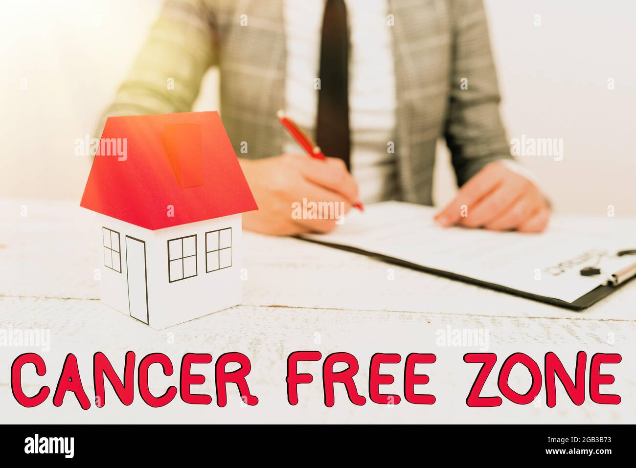 Conceptual caption Cancer Free Zone. Business overview supporting
