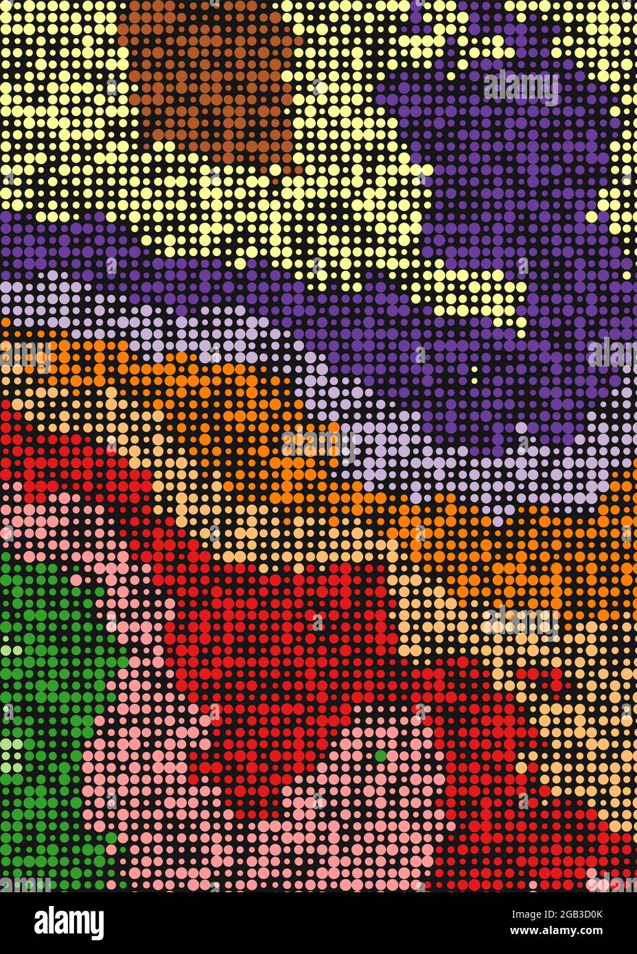 Abstract Geometrical color pixel generative art illustration Stock ...