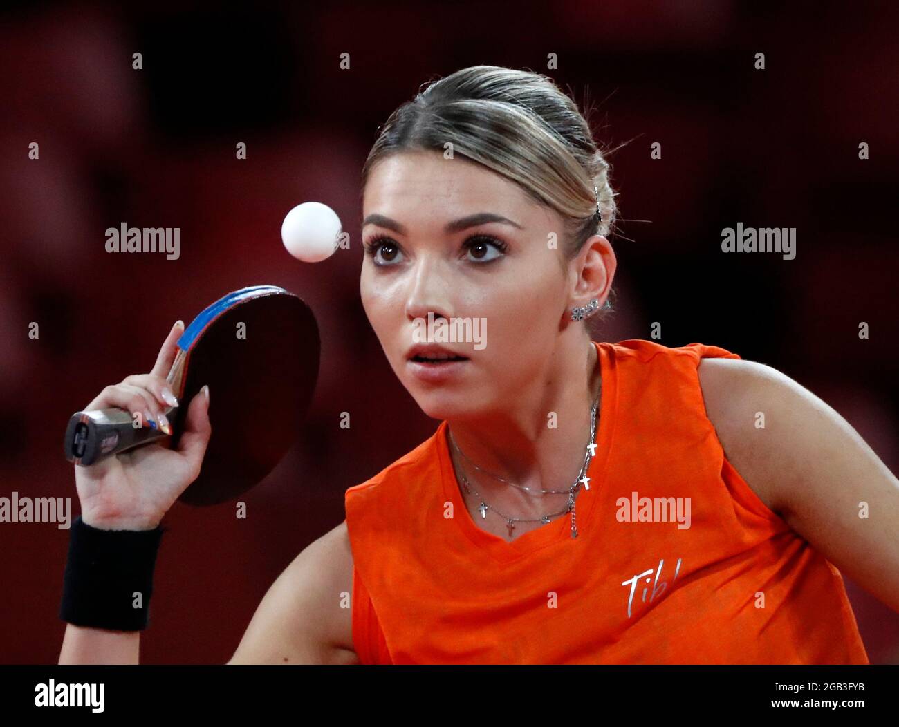 Tokyo-Japan August 2, 2021, Tokyo2020 Olympic Games, table tennis at Metropolitan Gymnasium Stock Photo