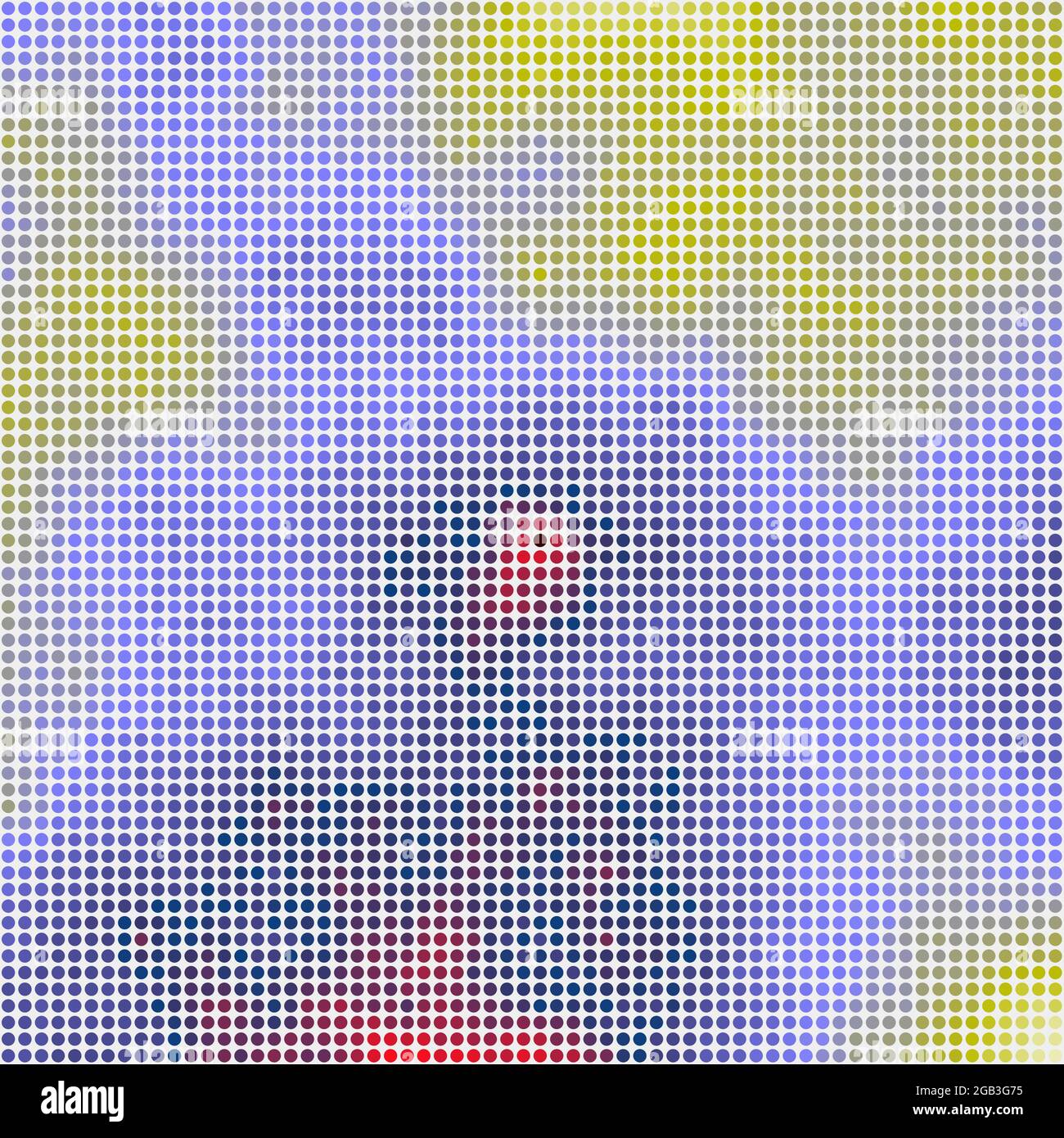 Abstract Geometrical color pixel generative art illustration Stock ...