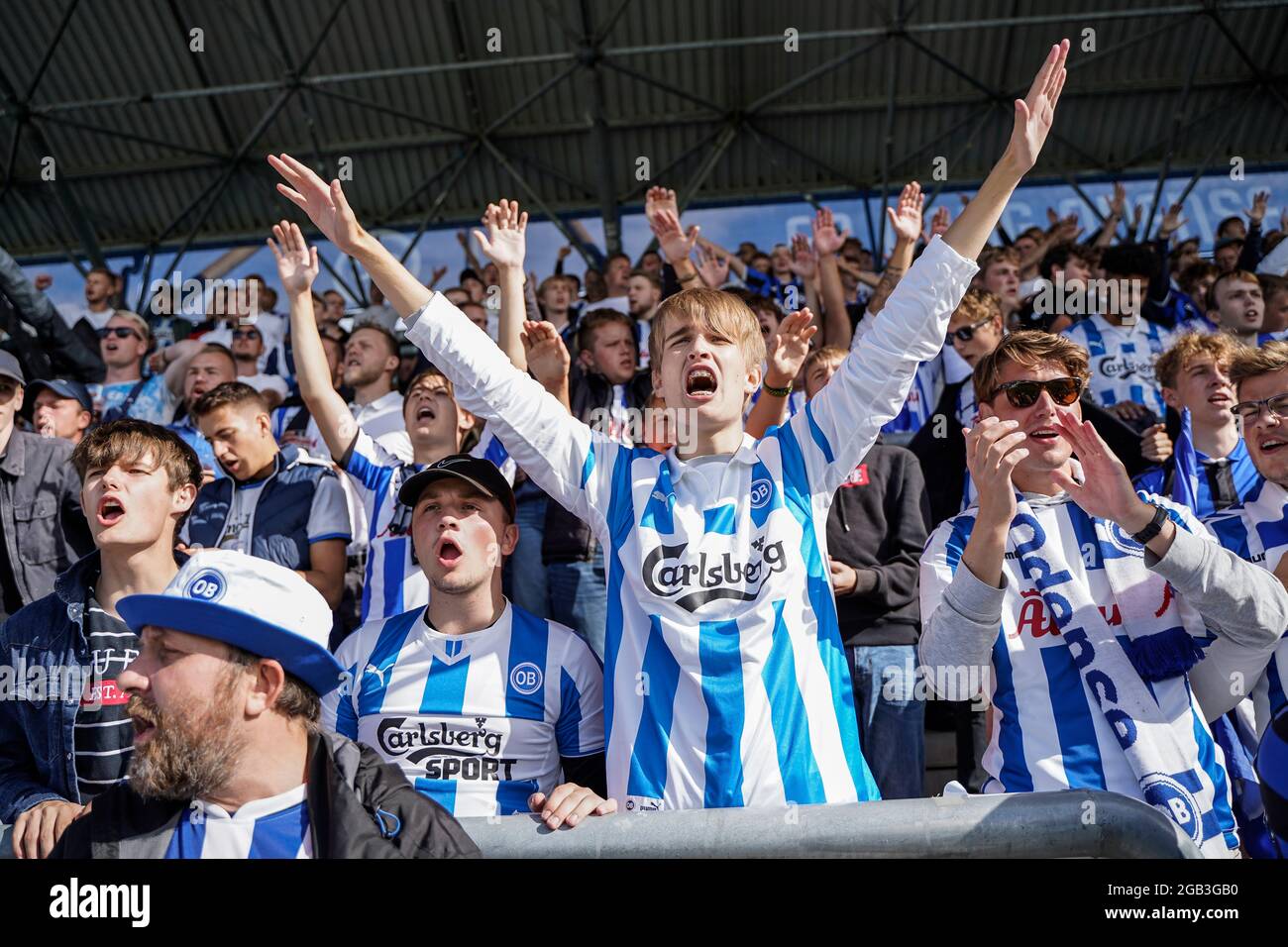Odense boldklub football fans hi-res stock photography and images - Alamy