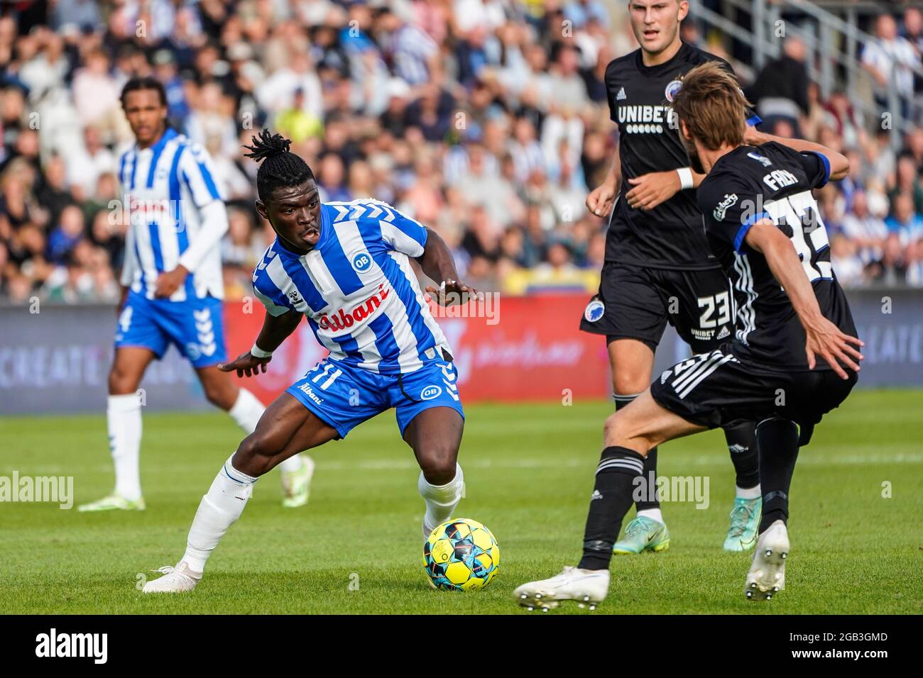 Odense Denmark 01st Aug 21 Emmanuel Sabbi 11 Of Ob Seen During The 3f Superliga Match Between Odense Boldklub And Fc Copenhagen At Nature Energy Park In Odense Photo Credit Gonzales Photo Alamy
