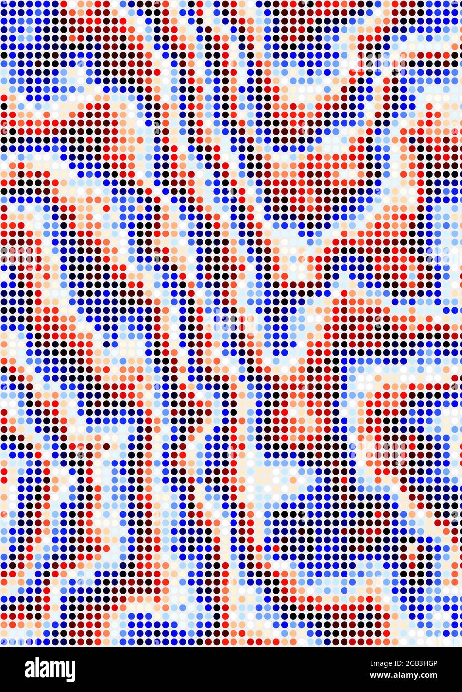 Abstract Geometrical color pixel generative art illustration Stock ...