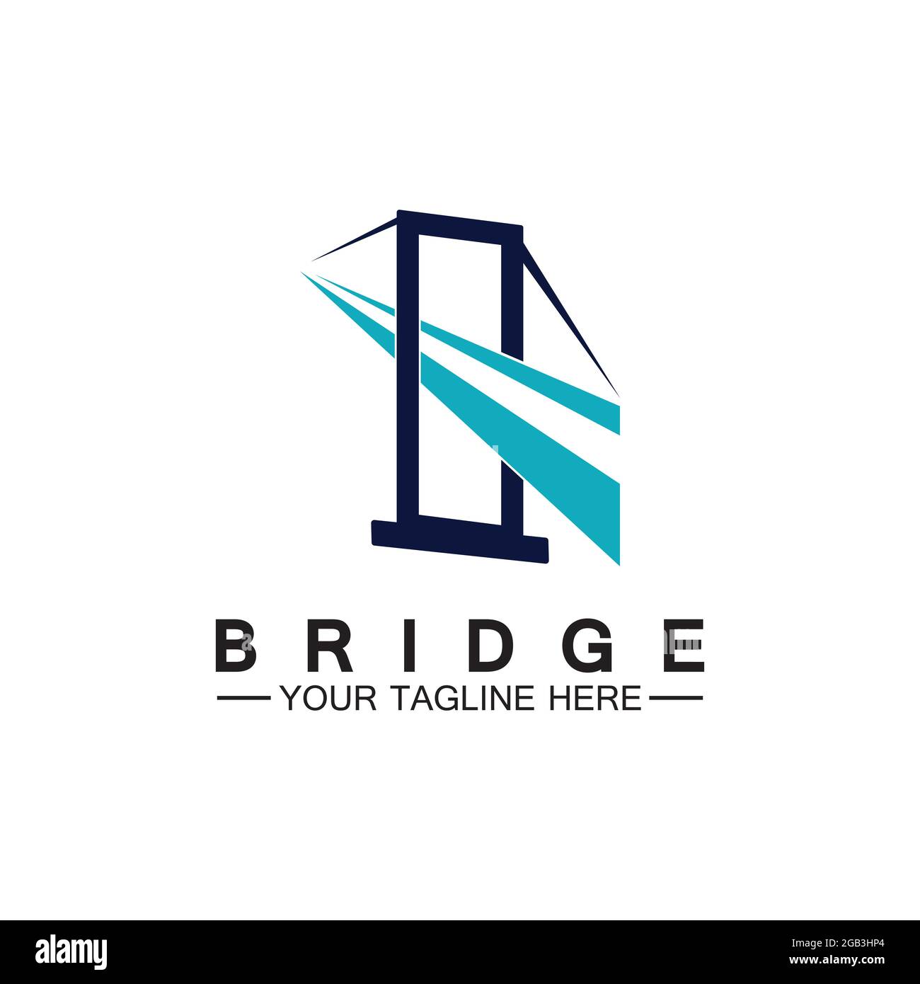 Bridge logo vector icon illustration design template Stock Vector