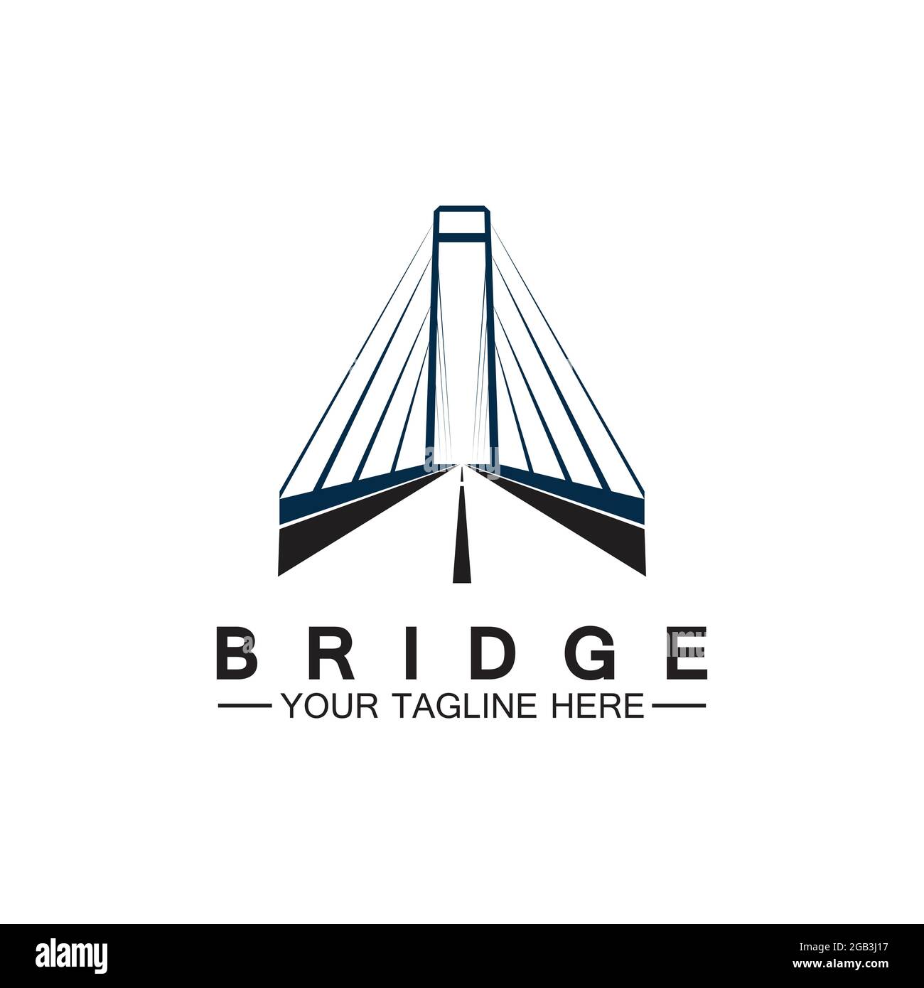 Bridge logo vector icon illustration design template Stock Vector Image ...