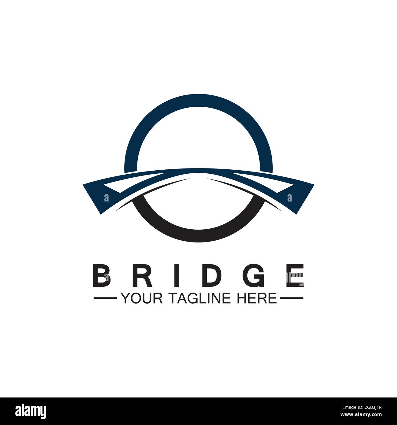 Bridge logo vector icon illustration design template Stock Vector