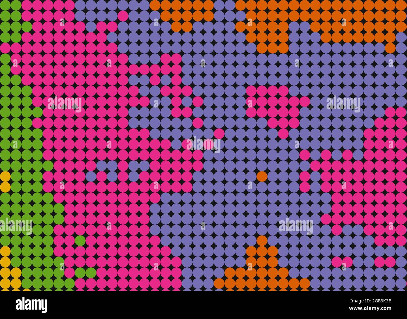 Abstract Geometrical color pixel generative art illustration Stock ...