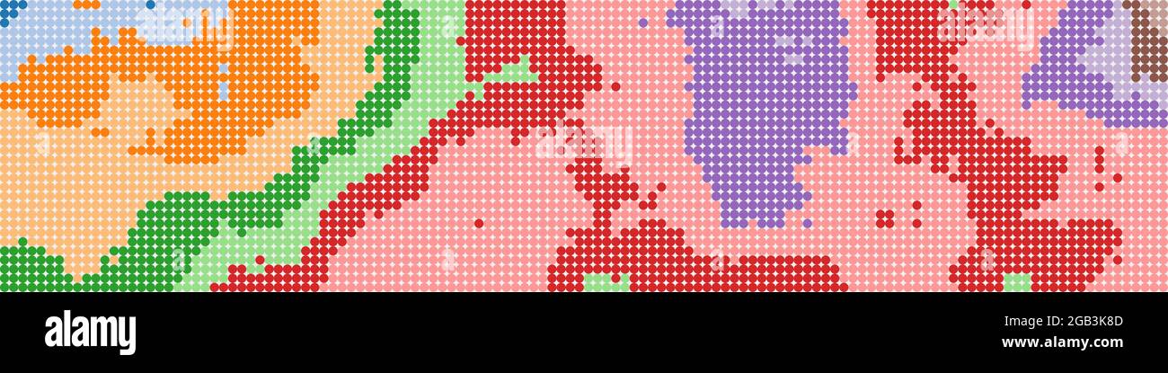 Abstract Geometrical color pixel generative art illustration Stock ...