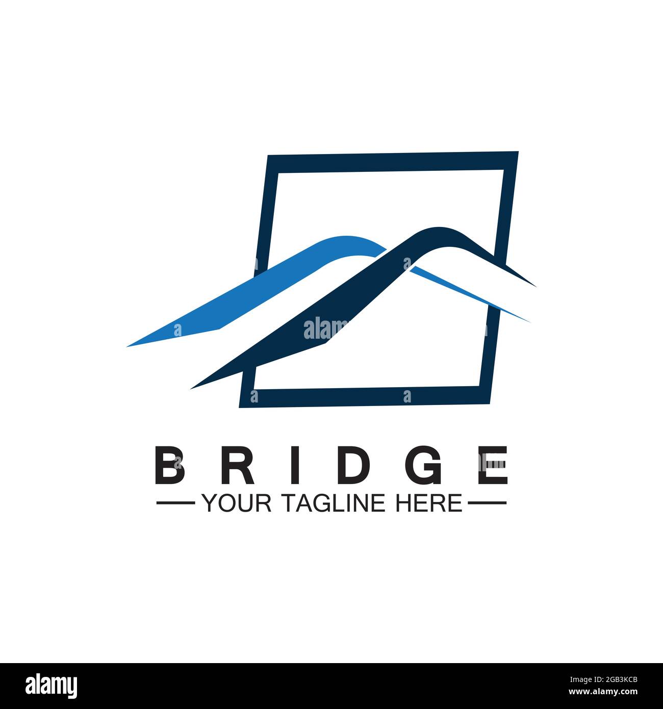 Bridge logo vector icon illustration design template Stock Vector