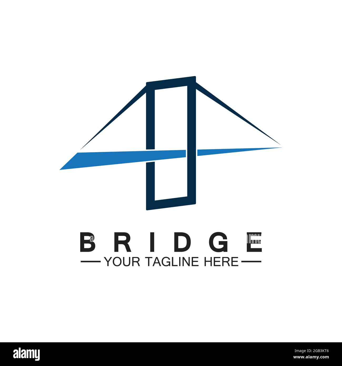 Bridge logo vector icon illustration design template Stock Vector