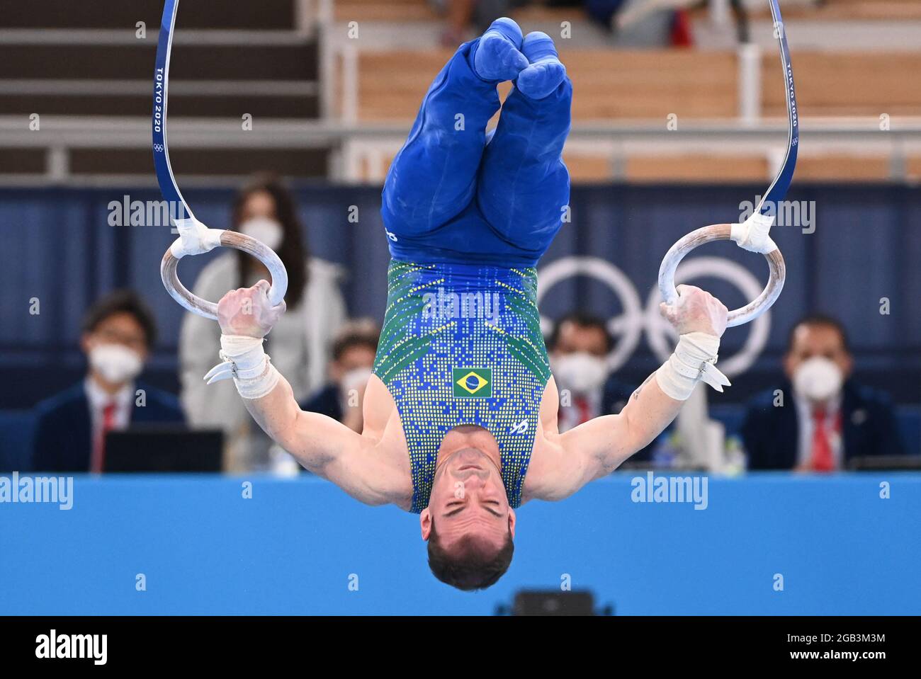 Tokyo, Japan. 02nd Aug, 2021. Gymnastics Olympics, rings, men, final at Ariake Gymnastics