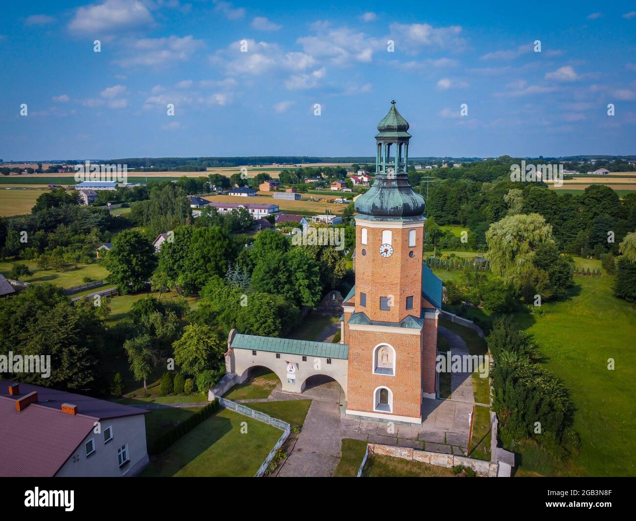 Catholic Church in Konopnica, Poland. Stock Photo