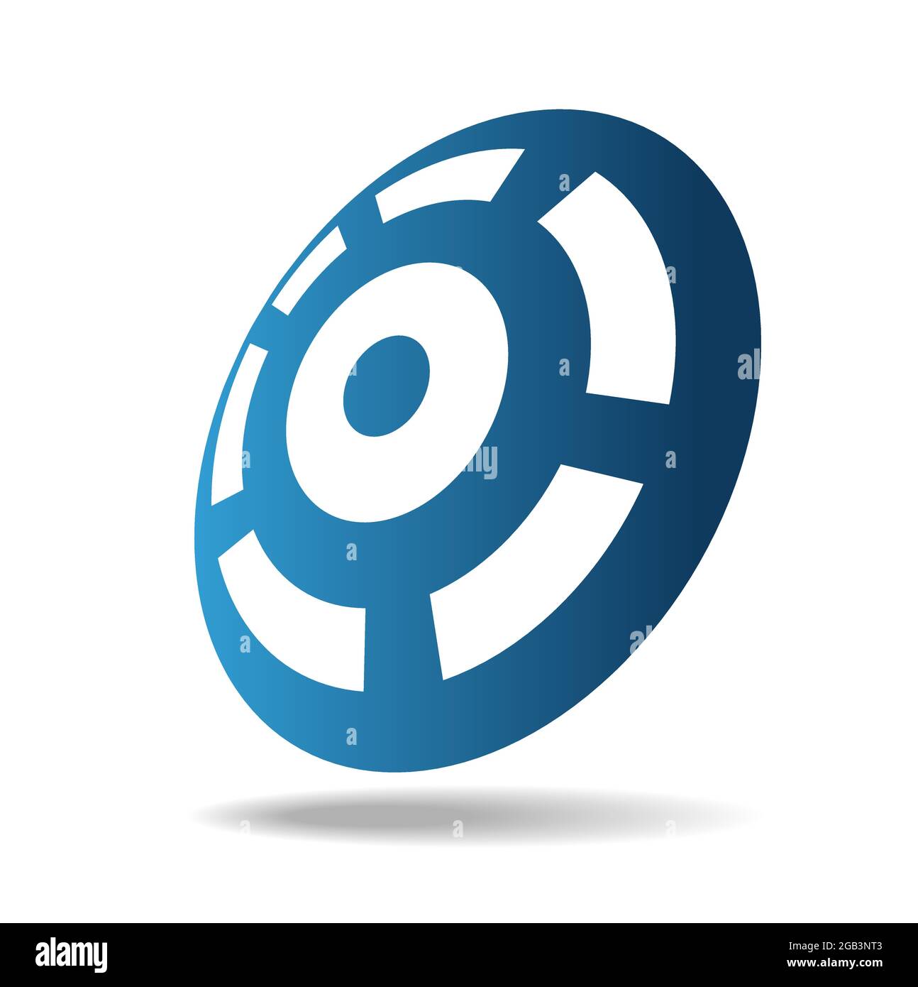 Round shield with blue and white rings Stock Vector Image & Art - Alamy
