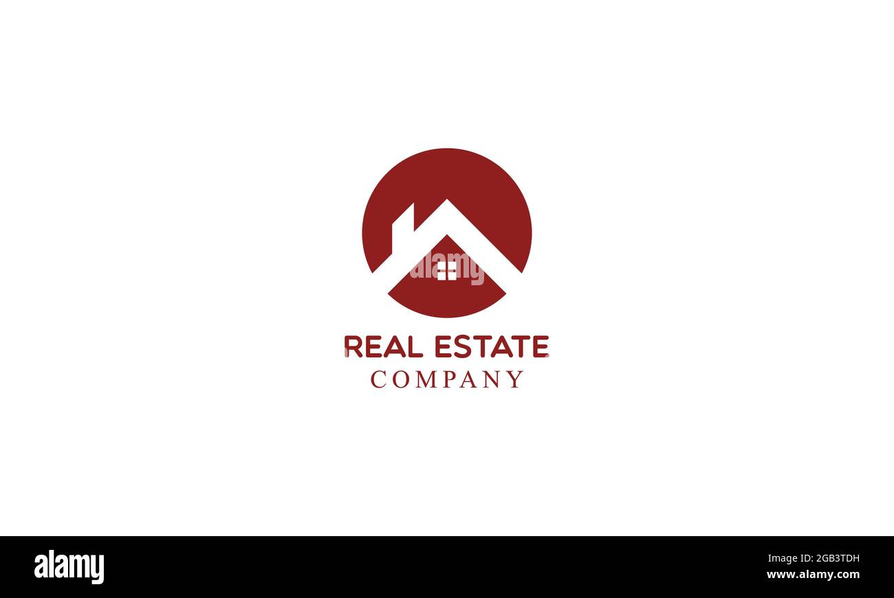 Real Estate Vector Logo Template. Abstract House Logo Design Vector Illustration. Property Monogram Icon Template Stock Vector