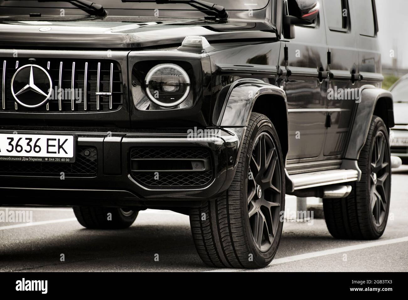 Kiev Ukraine May 19 Mercedes Benz G Class Amg In The City Parked Car Black Suv Stock Photo Alamy