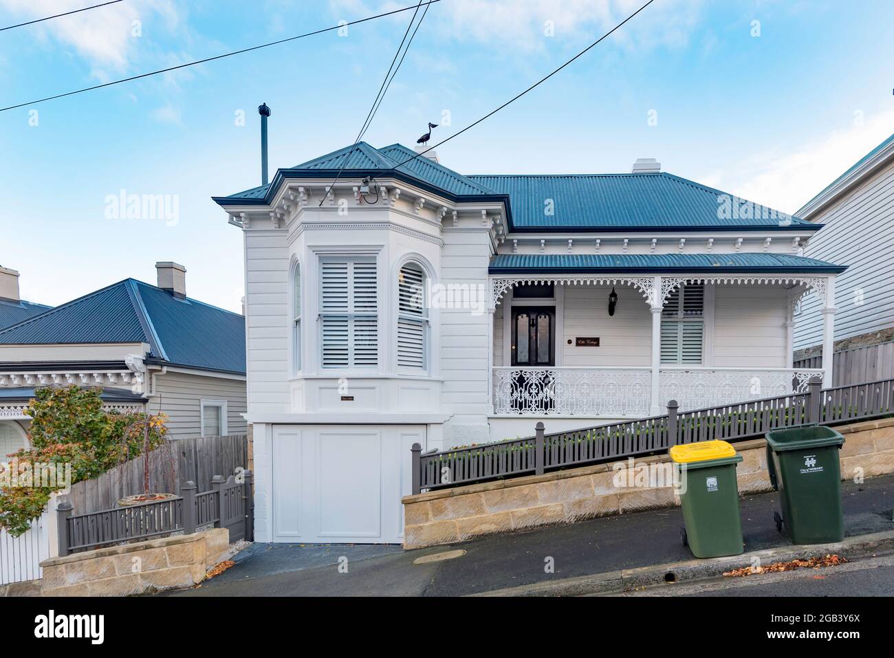 An 1890 constructed late Victorian style home on one of the many steep streets in the inner