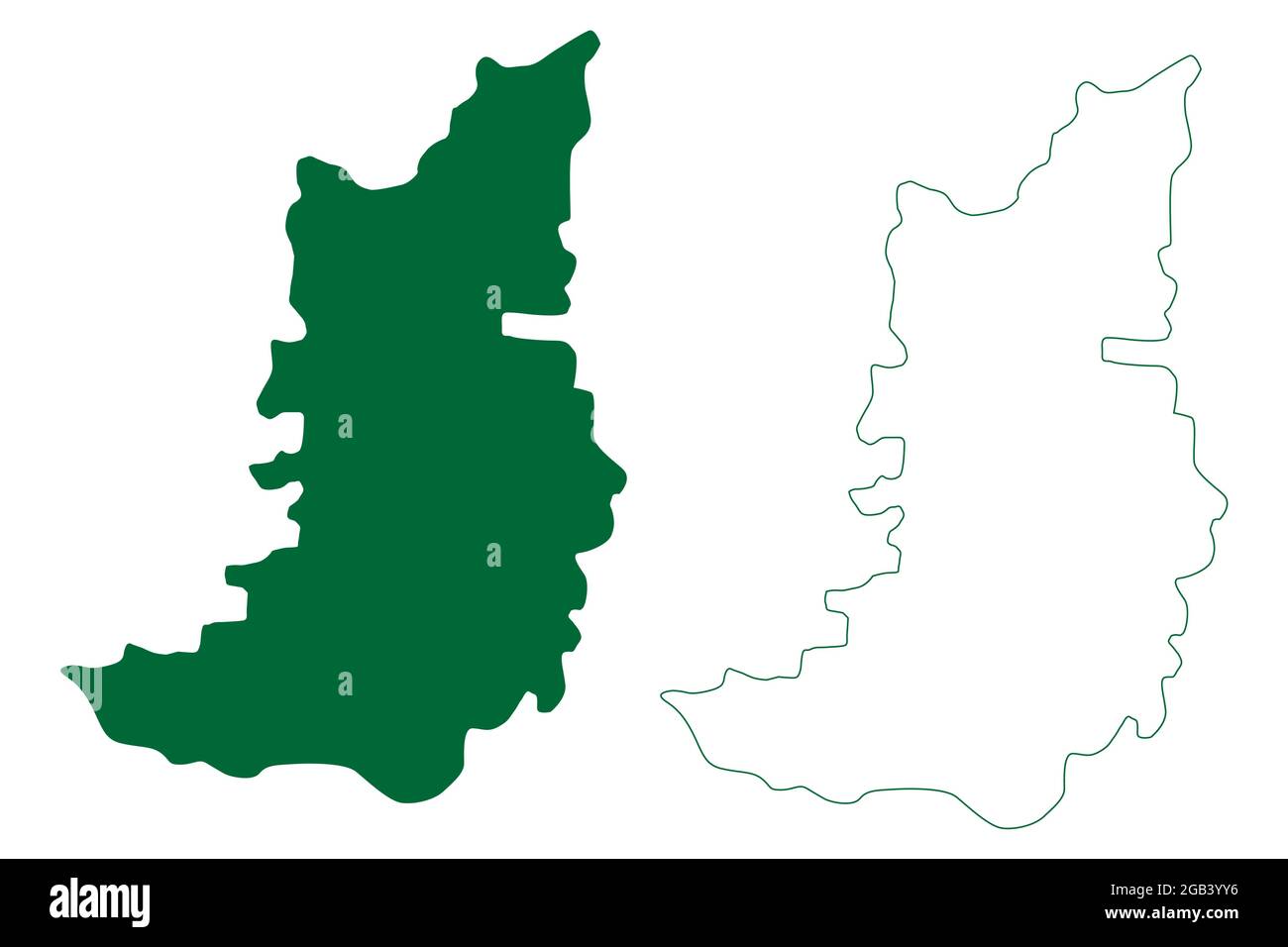 Narayanpet district (Telangana State, Republic of India) map vector ...