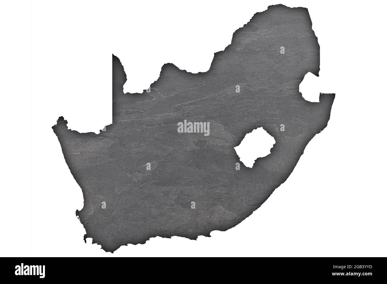 Map of South Africa on dark slate Stock Photo - Alamy