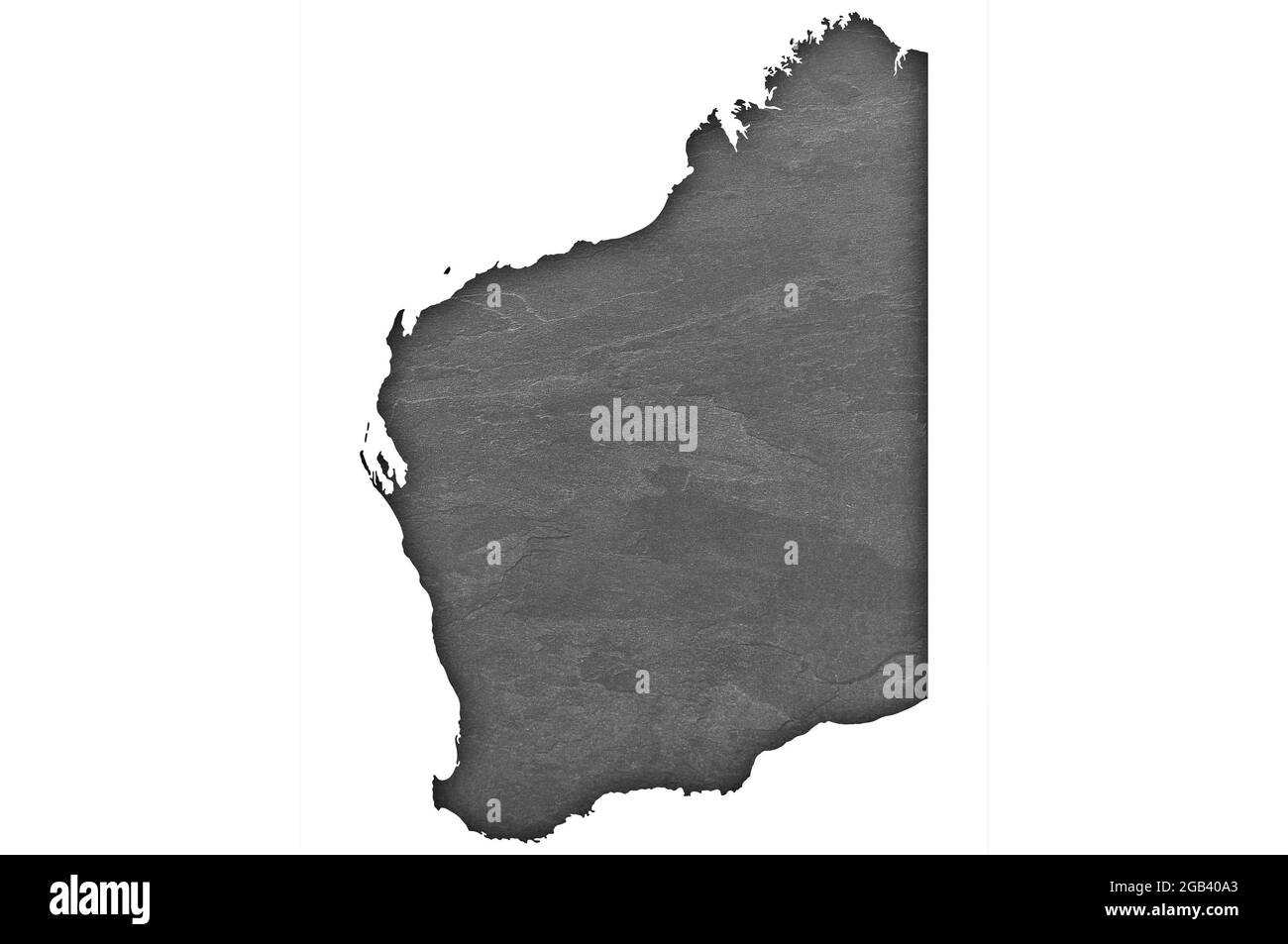 Map of Western Australia on dark slate Stock Photo - Alamy