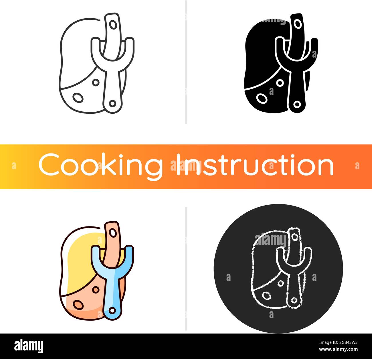 Peel potato icon Stock Vector