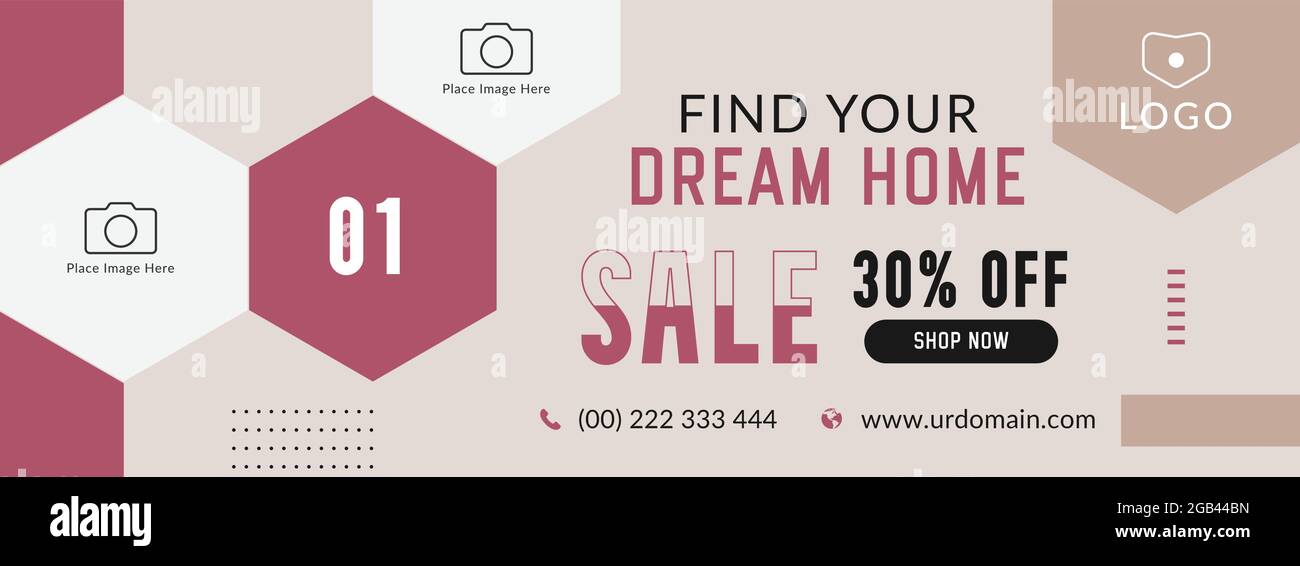 Modern Creative Real state Home rent facebook cover page timeline