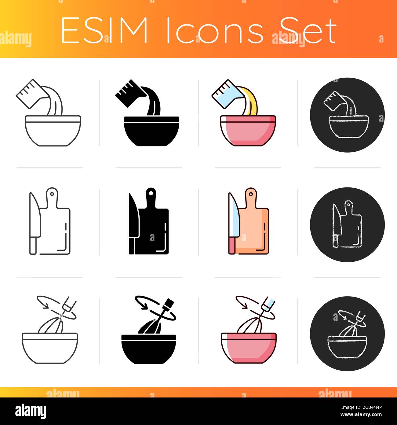 Cooking instructions icons hi-res stock photography and images - Alamy