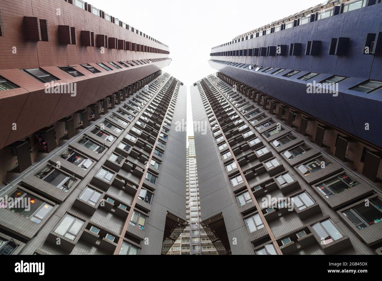 HONG KONG - 10TH APRIL, 2017: Tall modern buildings in Hong Kong Island, Asia. Stock Photo