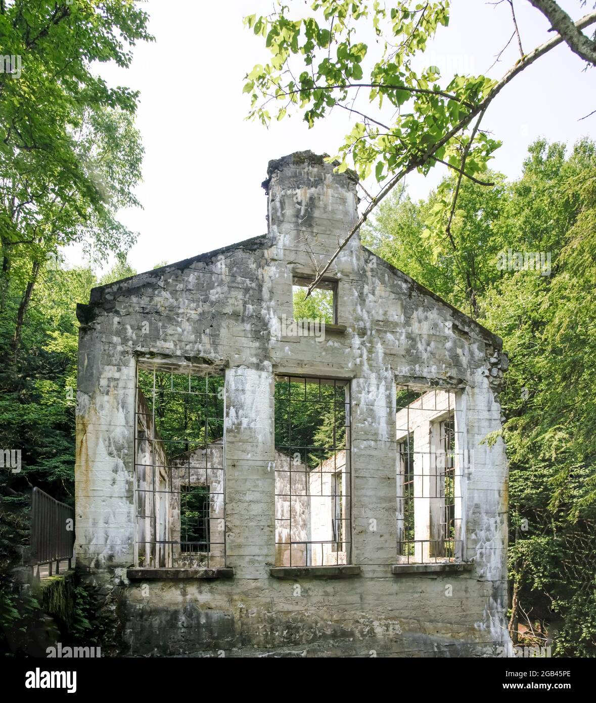 Carbide Willson Ruins - Gatineau Park Stock Photo
