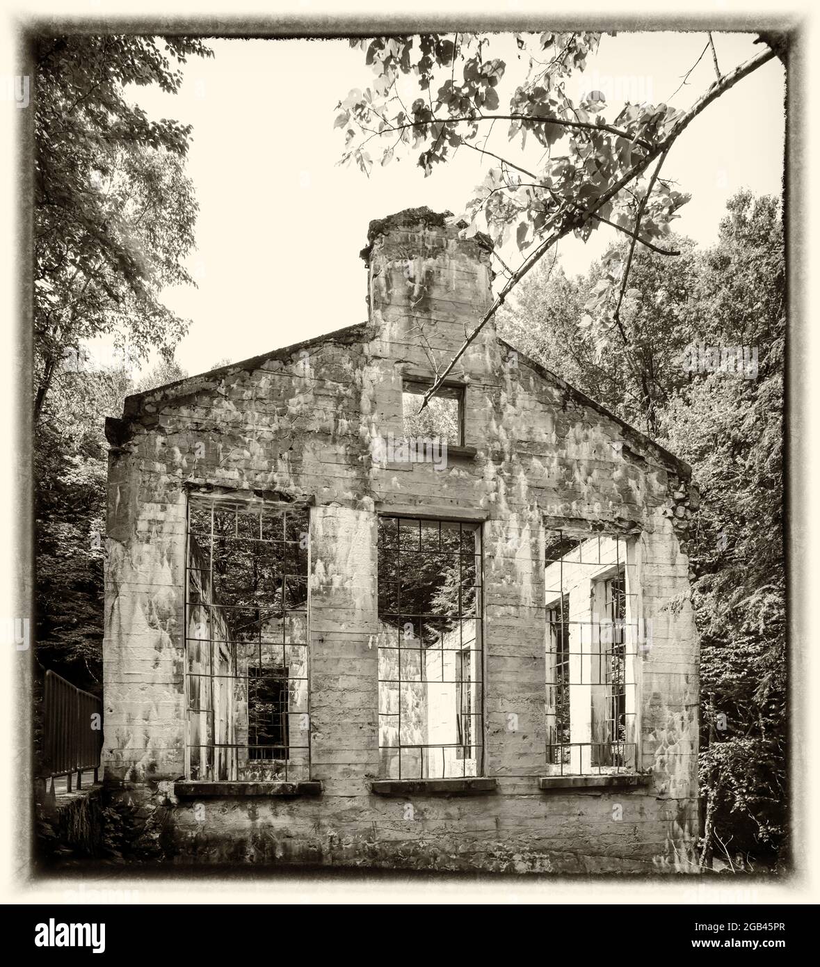 Carbide Willson Ruins - Gatineau Park Stock Photo