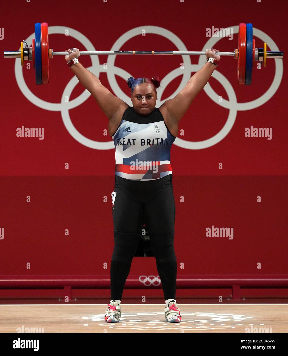 Great Britains Emily Jade Campbell In The Womens 87kg Group A Weightlifting At Tokyo 6641