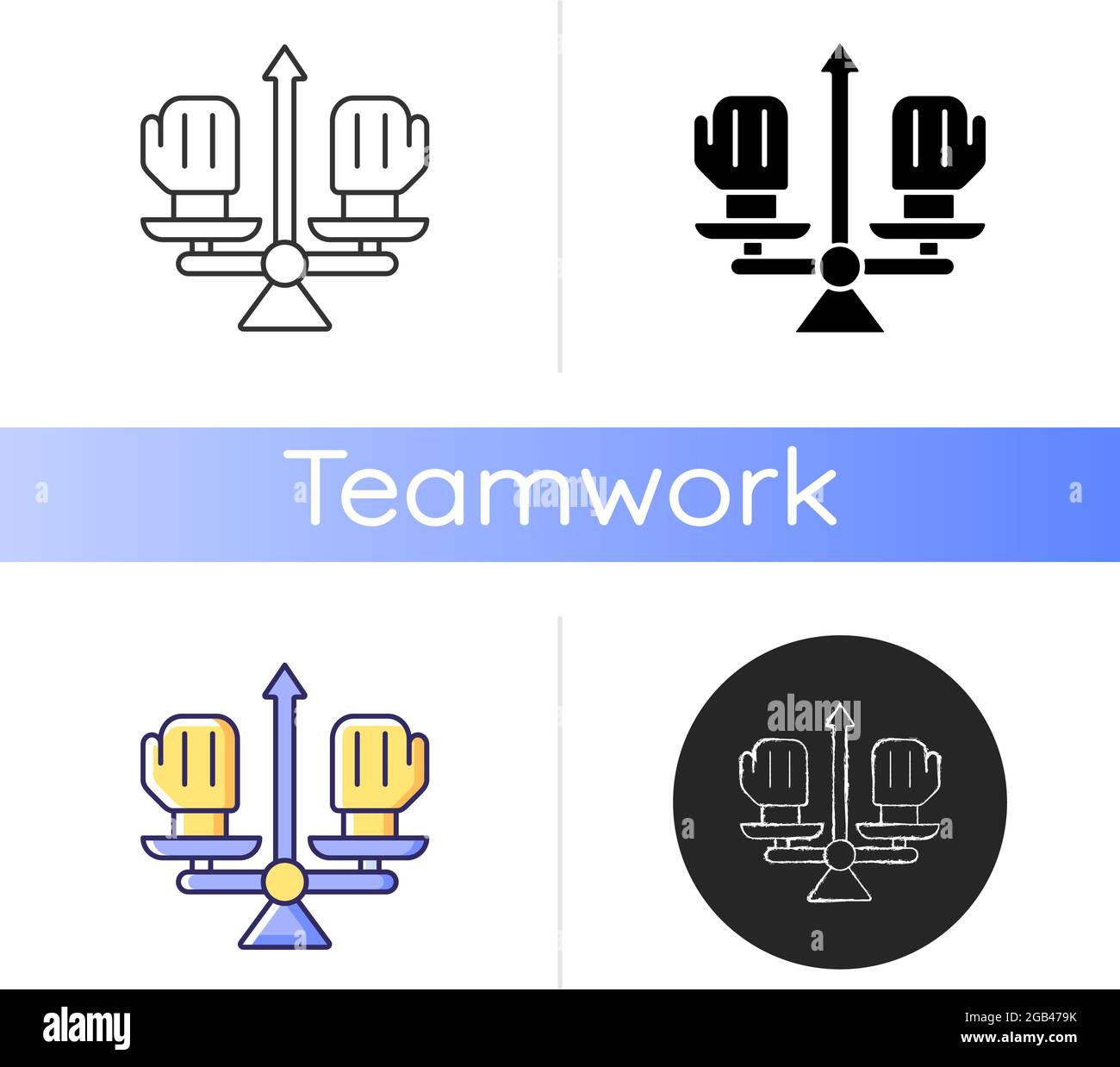 Conflict management icon Stock Vector