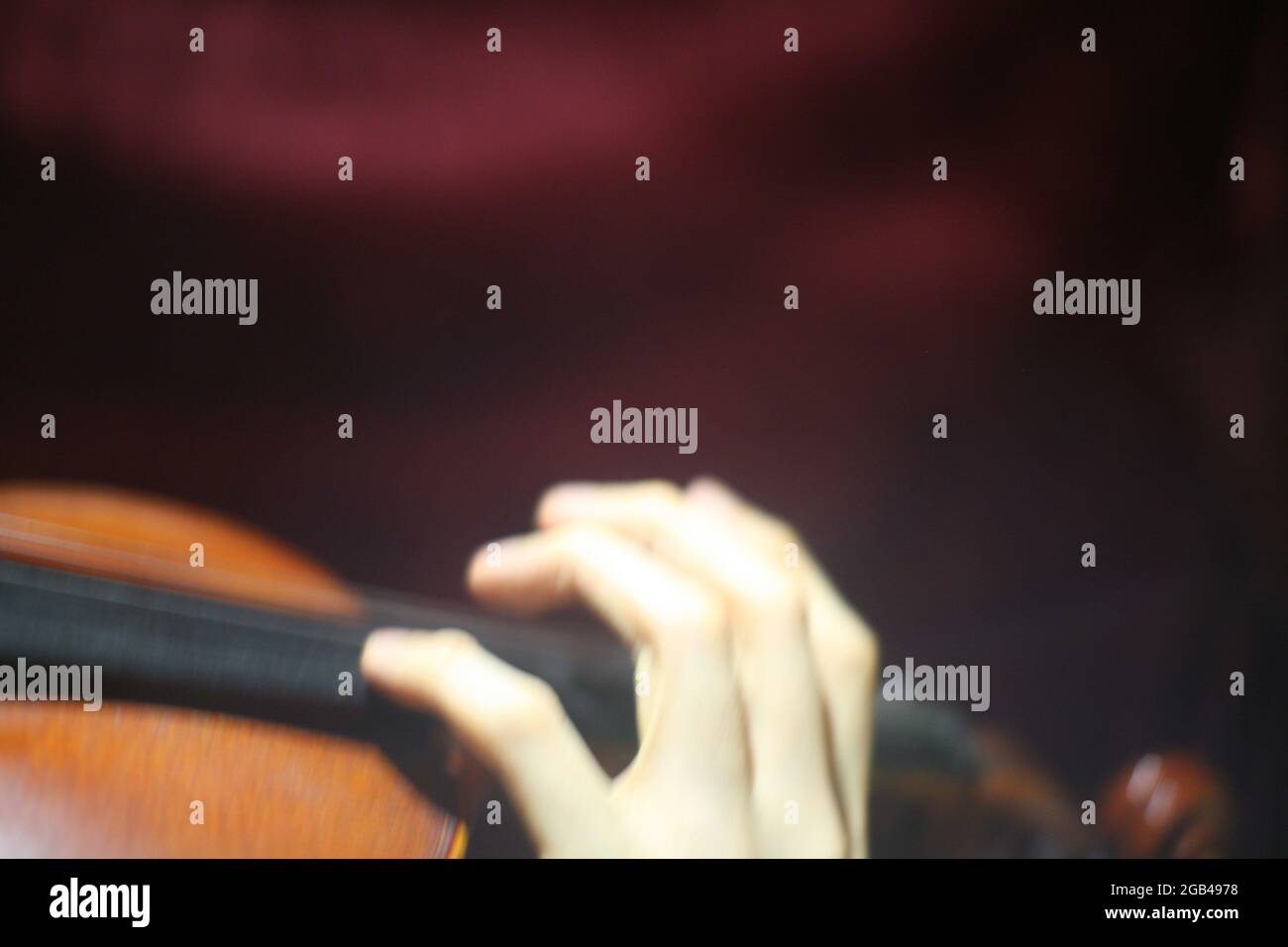 Violinist's Hand Stock Photo