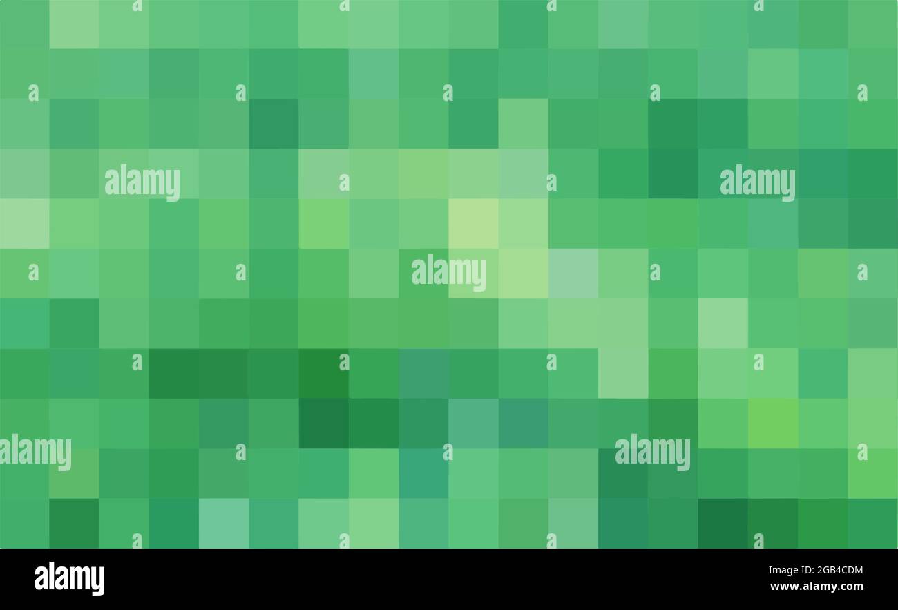 Abstract pixel green background. Geometric texture from green squares