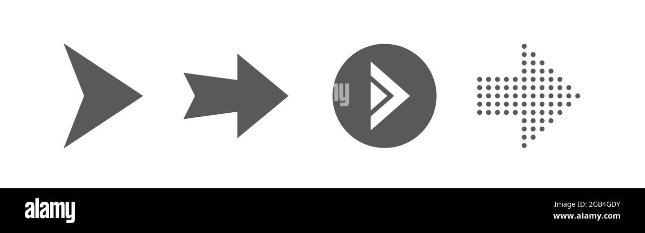 Arrows black set icons. Arrow vector collection. Arrow. Modern simple ...