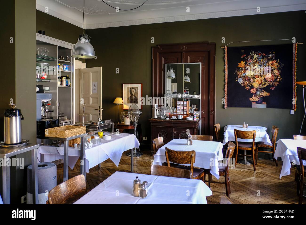 6 St?Hle Esszimmer - Stuhle 6x Stuhle Textil Grau Lehnstuhl Esszimmer