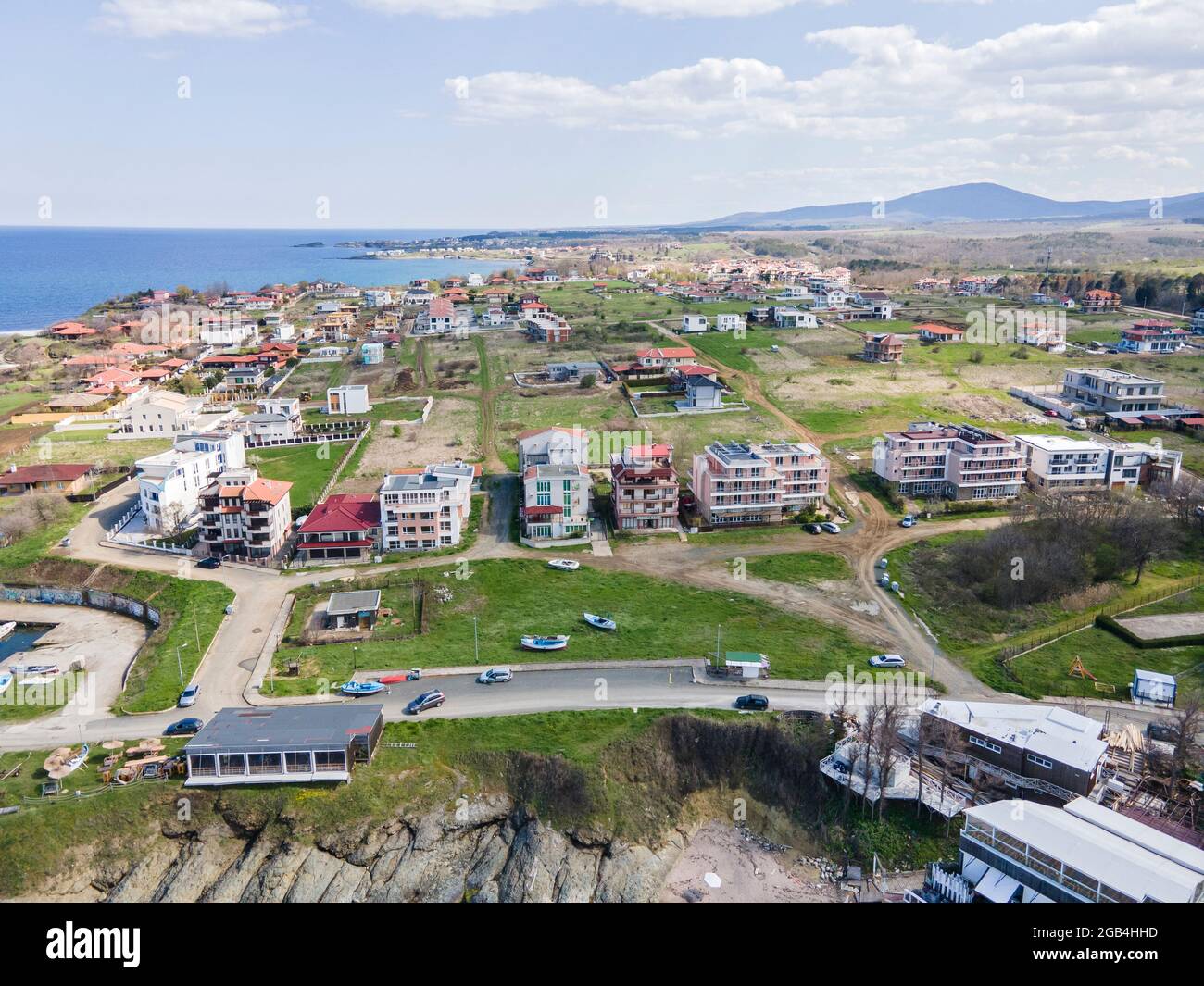 Aerial view of village of Lozenets, Burgas Region, Bulgaria Stock Photo ...