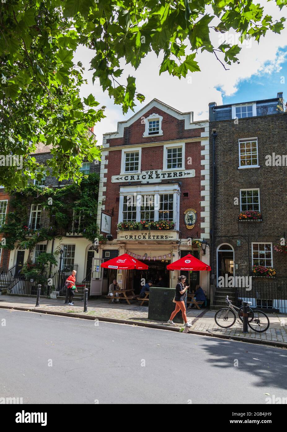 The Cricketers pub in Richmond next to the Green in London,England,UK Stock Photo