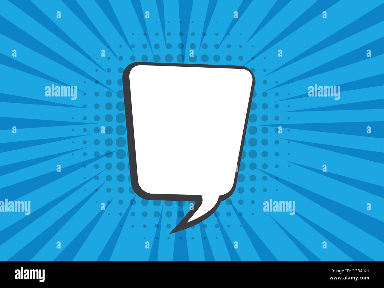 Empty cartoon black and white cloud pop art expression speech boxes. Stock Vector