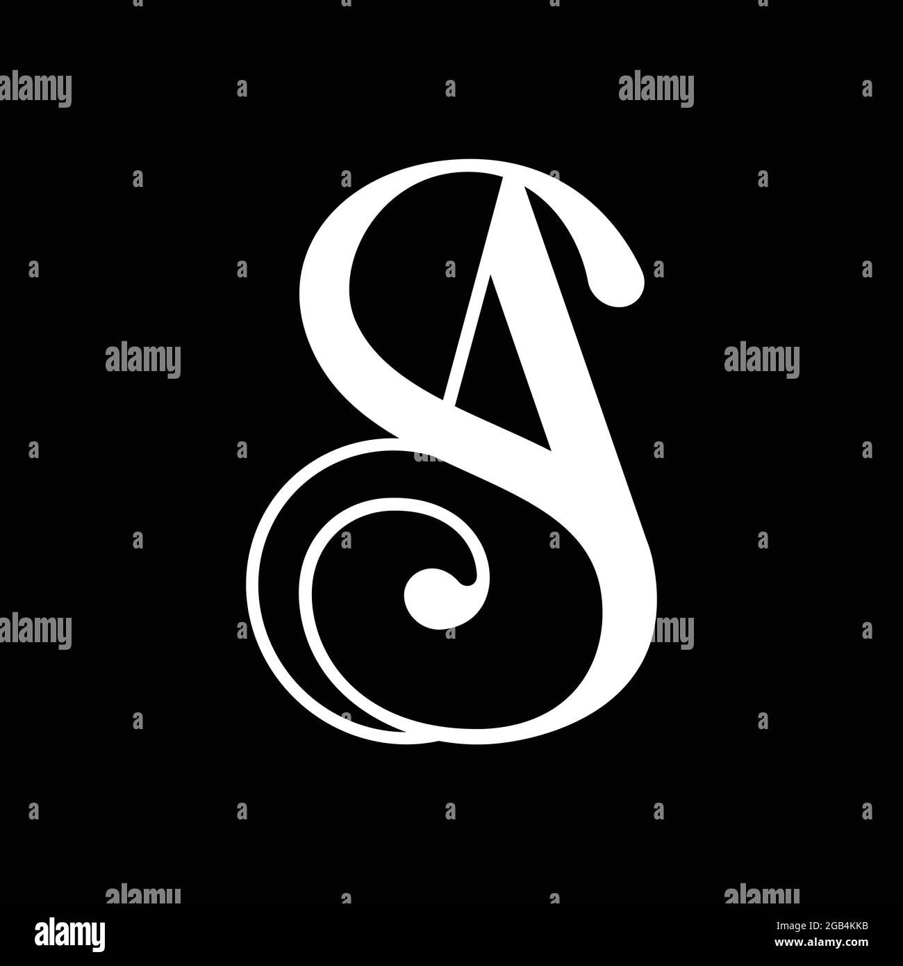 Elegant Letter S A logo Stock Vector