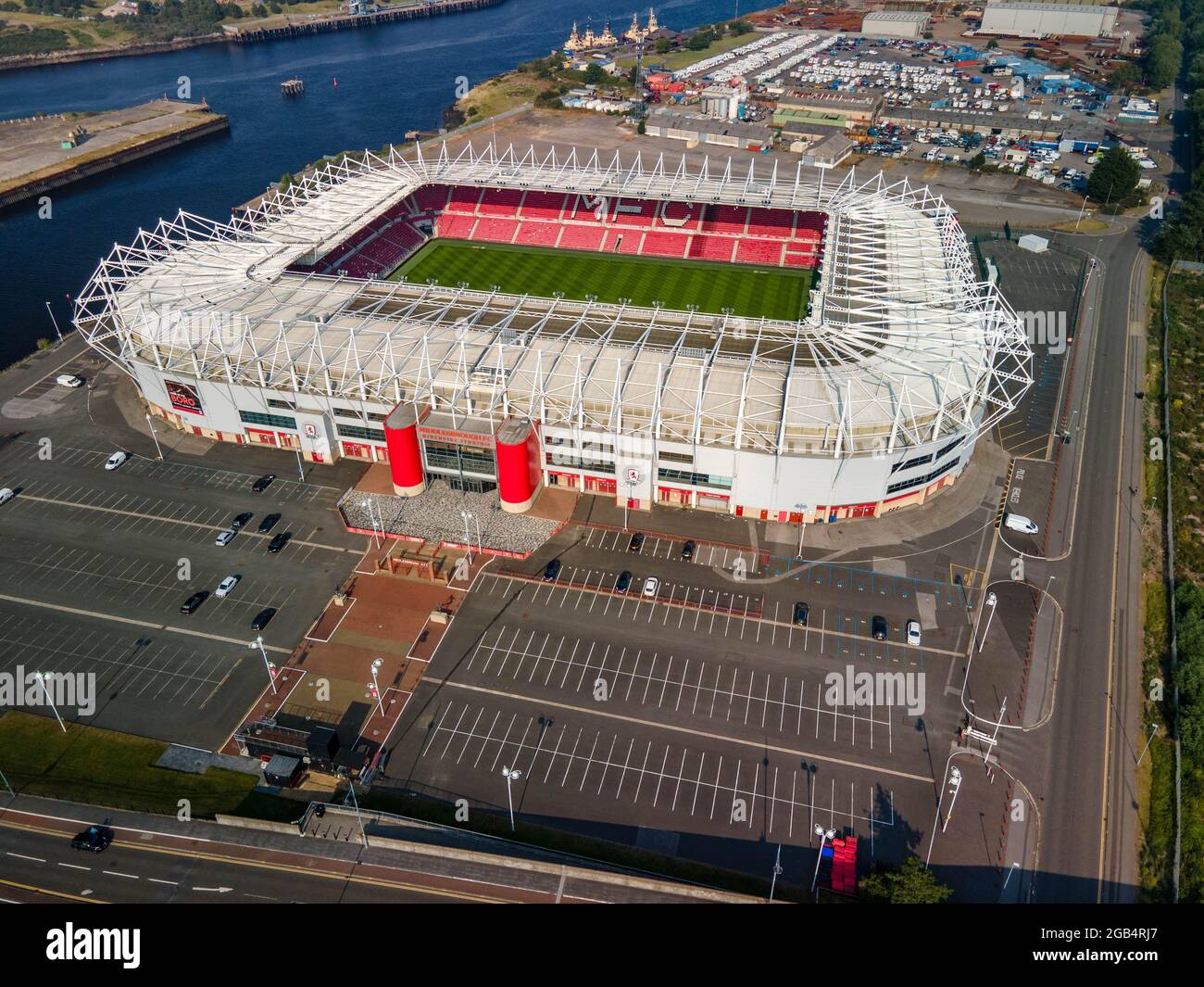 Aerial View of The Riverside Stadium Middlesbrough Football Club Drone  Stock Photo - Alamy