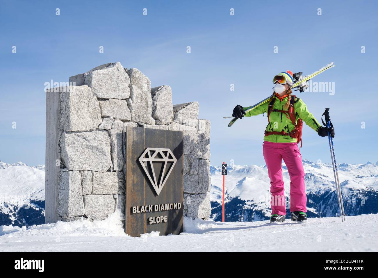 Black diamond ski slope hi-res stock photography and images - Alamy