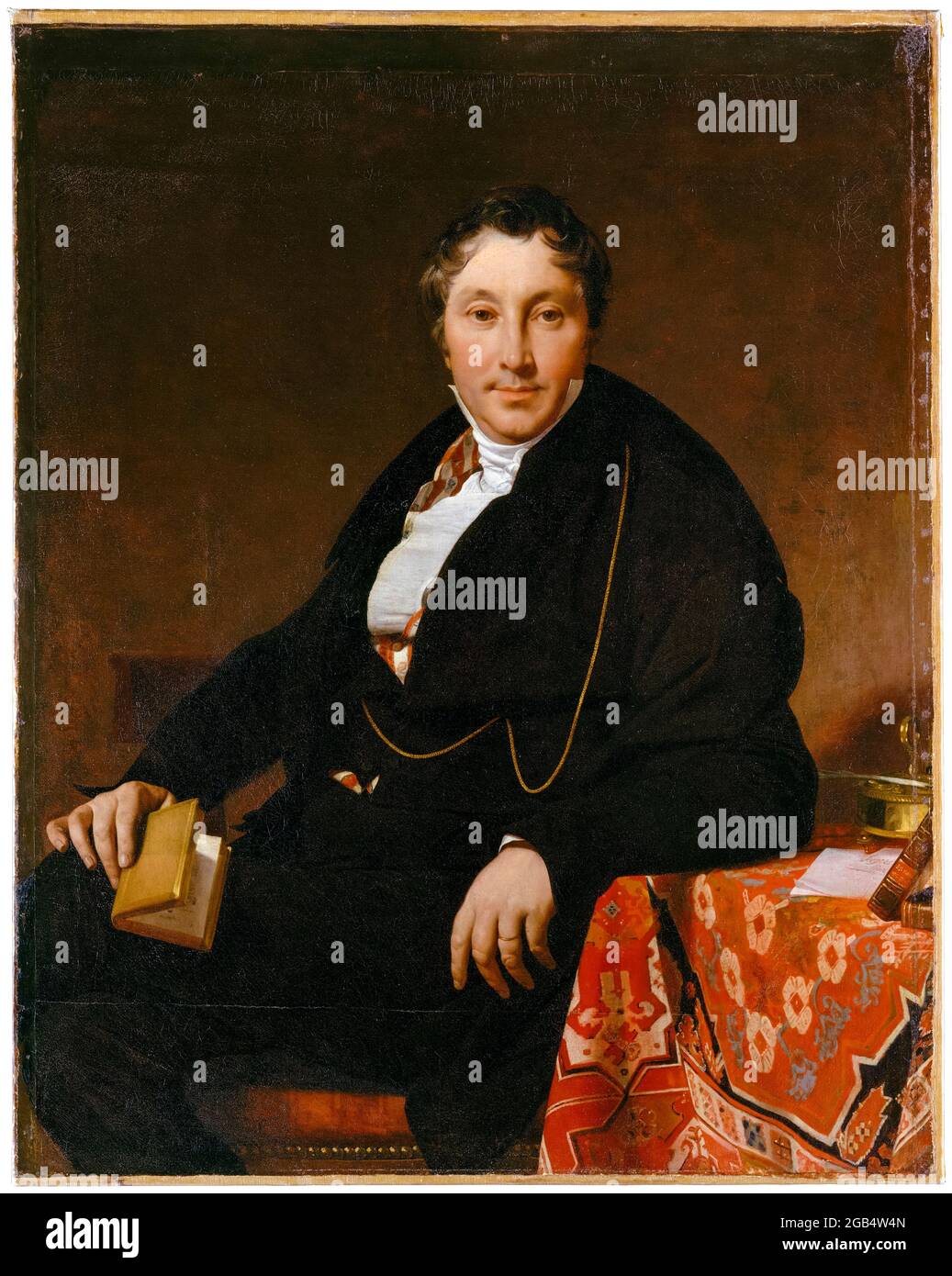 Jacques-Louis Leblanc (1774–1846), portrait painting by Jean Auguste Dominique Ingres, 1823 Stock Photo